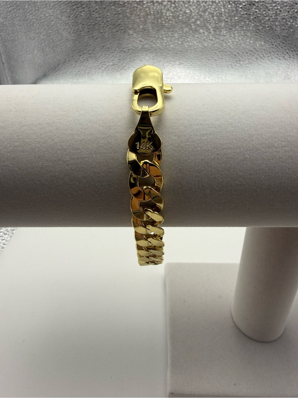7 Inch Cuban Link Bracelet – 9.9 MM Wide 18k dipped, 14k stamped.